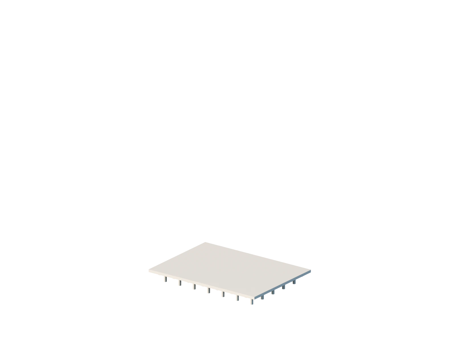 Architectural concept, plan stage: a contemporary office tower and landscaped podium